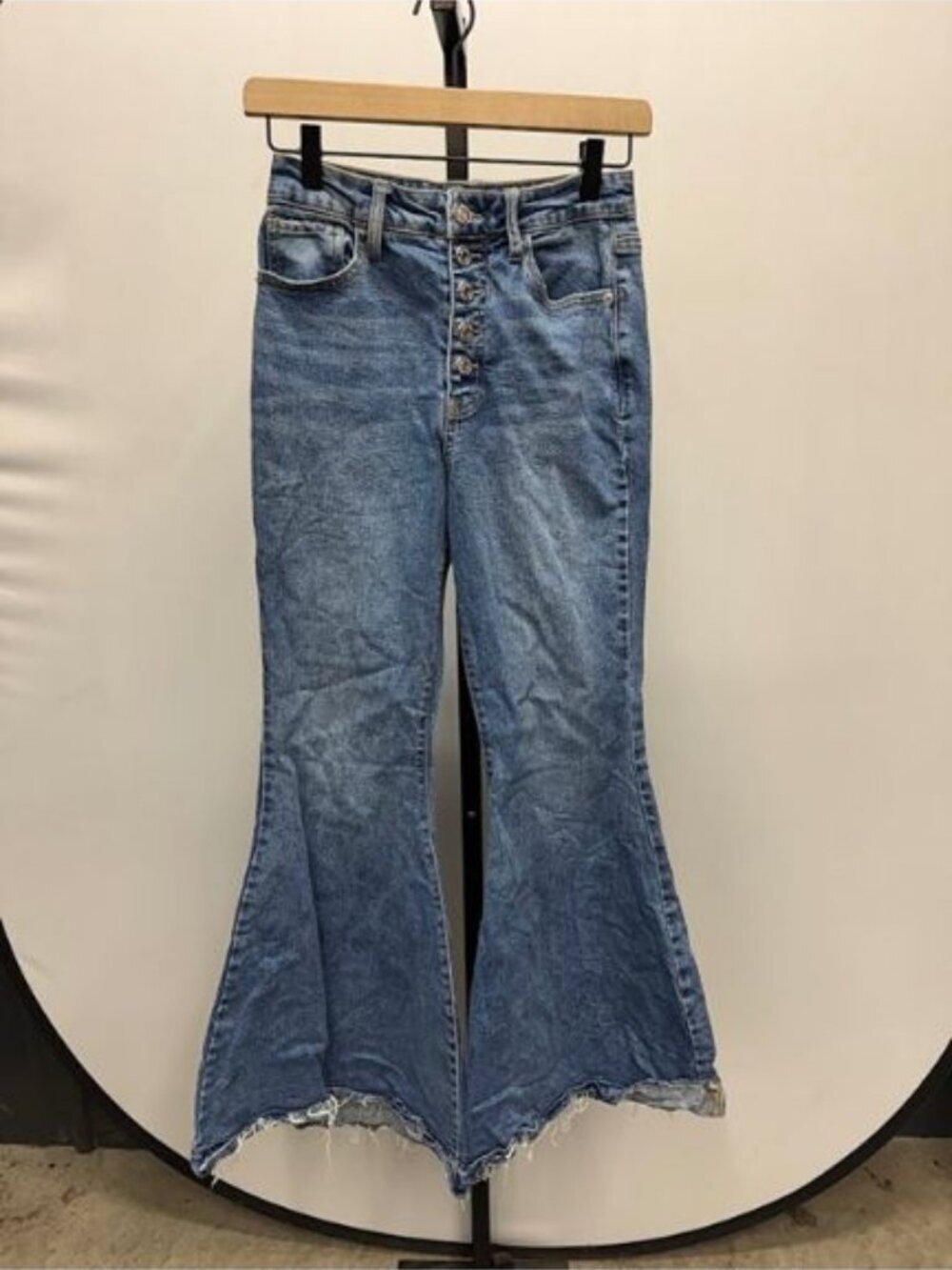 Wild Fable Highest Rise Extra Flare Raw Hem Jeans